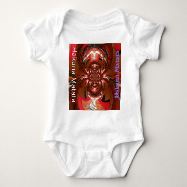 Fun Colourful African Design Baby Bodysuit (Front)