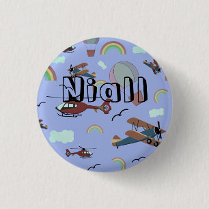 Fun Colourful Aviation 3 Cm Round Badge