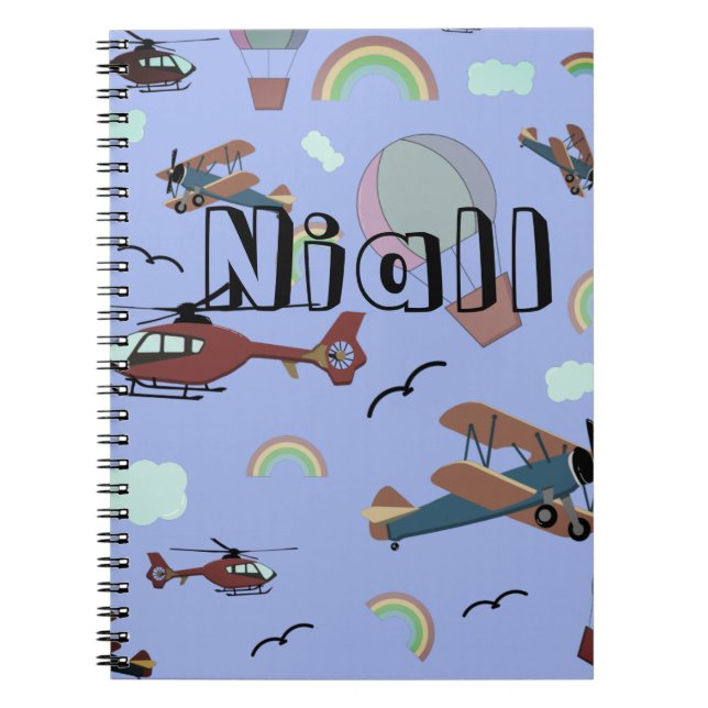 Fun Colourful Aviation Notebook (Front)