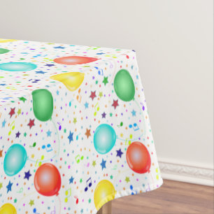 Fun Colourful Balloon Party Favours Tablecloth