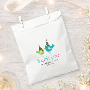 Fun Colourful Birds Birthday Party Favour Bag
