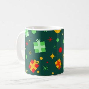 Fun Colourful Christmas Pattern Coffee Mug