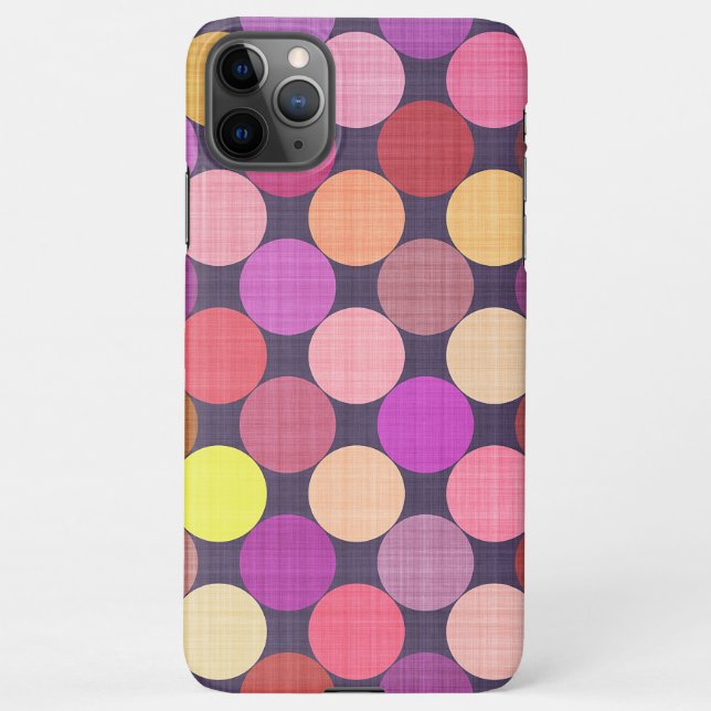 Fun Colourful Contemporary Polka Dots Art Pattern iPhone Case (Back)
