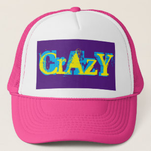 fun colourful CRAZY typography   Trucker Hat