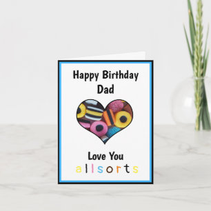 Fun, Colourful, Customisable Liquorice Allsorts Ca Card