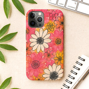 Fun Colourful Delicate Watercolor Flowers iPhone 11Pro Max Case