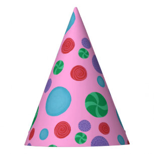Fun Colourful Dimensional Polka Dots Party Hats