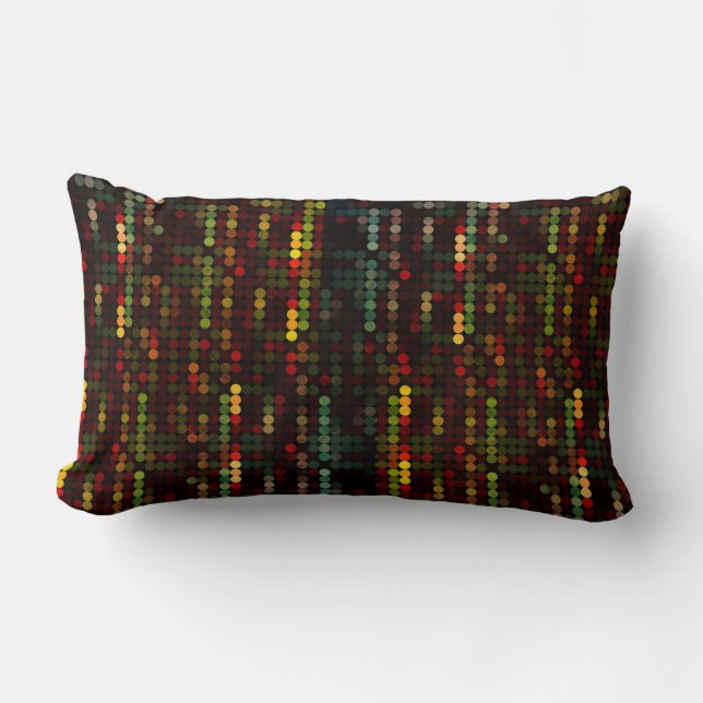 Fun Colourful Disco Style Sequin Print Lumbar Cushion (Front)