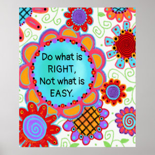 Fun Colourful “Do What is Right” Classroom Poster