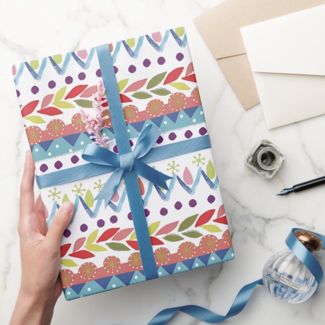 Fun Colourful Doodle Wrapping Paper (Gifting)