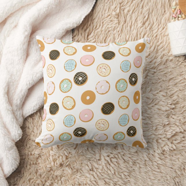 Fun Colourful Doughnuts with Frosting Cushion (Blanket)