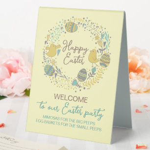 Fun Colourful Easter Brunch Egg Hunt Welcome Sign