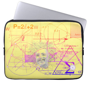 Fun Colourful Equations Geometric Designs Laptop Sleeve