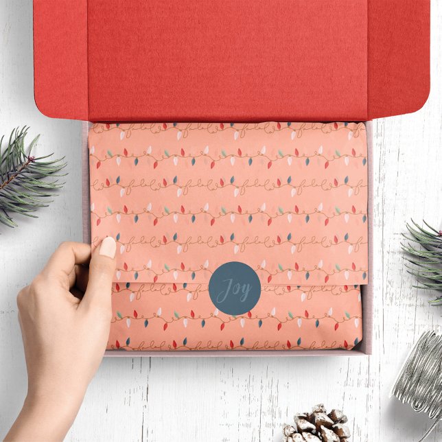 Fun Colourful Fa La Christmas String Lights Tissue Paper (Creator Uploaded)