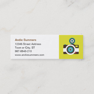 Fun Colourful FishEye Camera Photographer Mini Business Card