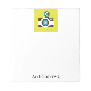 Fun Colourful FishEye Camera Photographer Notepad