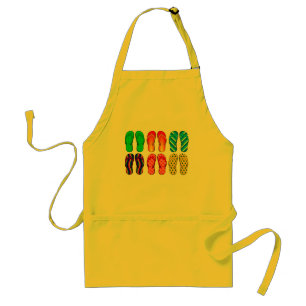 Fun Colourful Flip Flops at the Beach Standard Apron