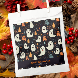 Fun Colourful Ghosts Personalised Happy Halloween Favour Bag