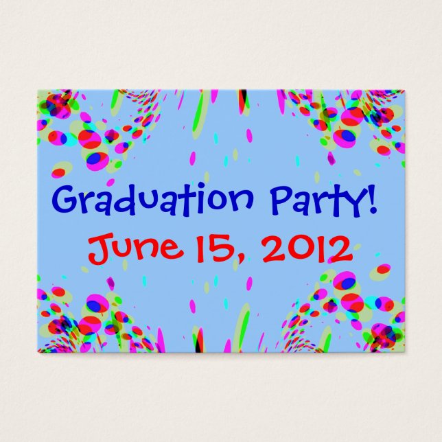 Fun Colourful Graduation Party! Card (Front)