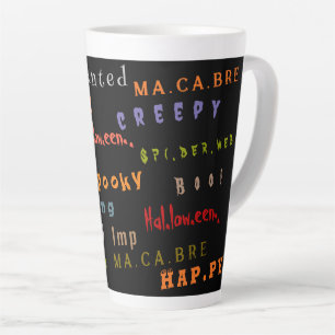 Fun Colourful Halloween Spirit  Latte Mug