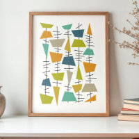 Fun Colourful Hanging Geometric Mid Century