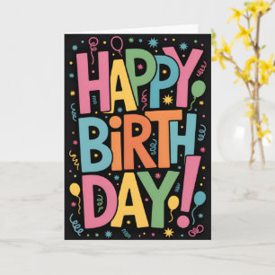 Fun Colourful Happy Birthday Card