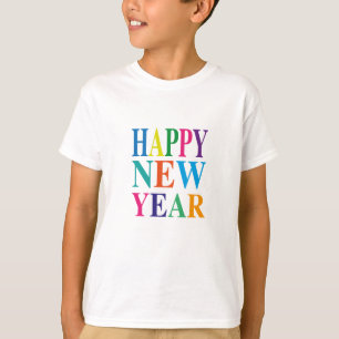 Fun Colourful Happy New Year T-Shirt