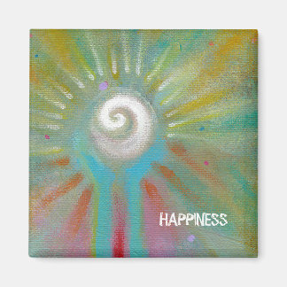 Fun colourful inspirational abstract art customise magnet