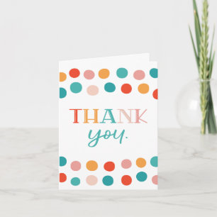 Fun Colourful Kids Thank You Card