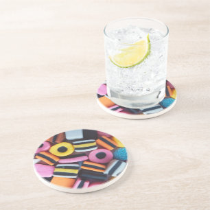 Fun, colourful, Liquorice Liquorice Allsorts Coaster