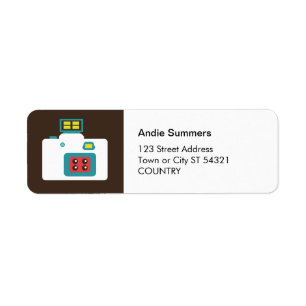 Fun Colourful Lomo Action S Camera Photographer Return Address Label
