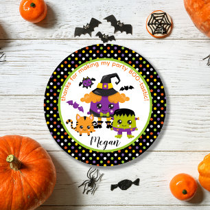 Fun Colourful Monster Halloween Party Favour Classic Round Sticker