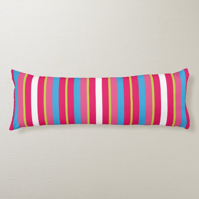 Fun Colourful Multi Stripes Body Cushion (Front)