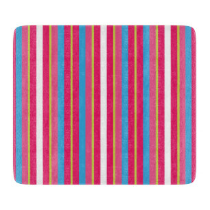 Fun Colourful Multi Stripes Cutting Board