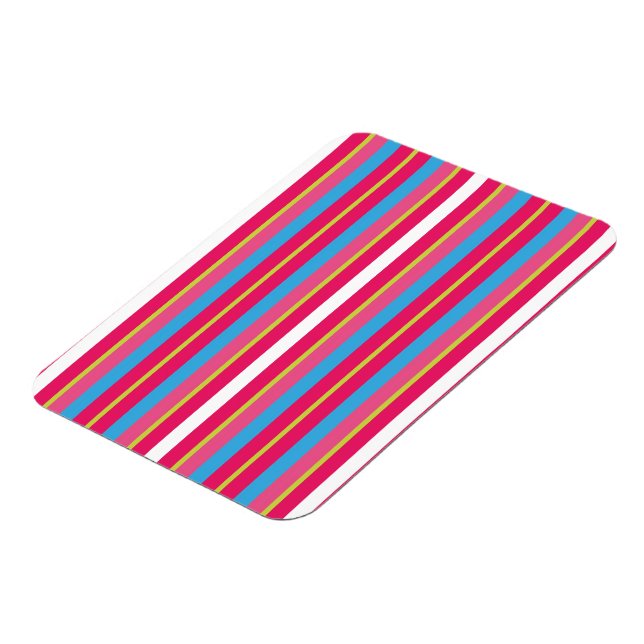 Fun Colourful Multi Stripes Magnet (Left Side)
