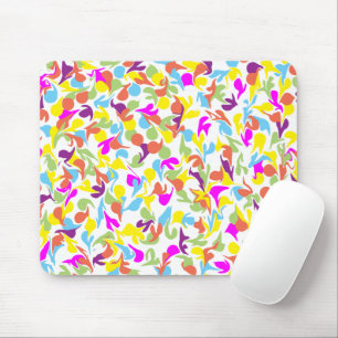 Fun Colourful Multicolored Blobs Abstract Pattern Mouse Pad