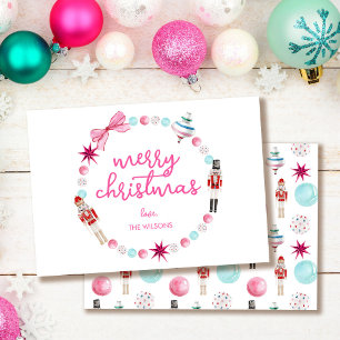 Fun Colourful Nutcracker Christmas Holiday Card