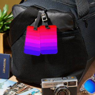 Fun Colourful Ombre Gradient Luggage Tag