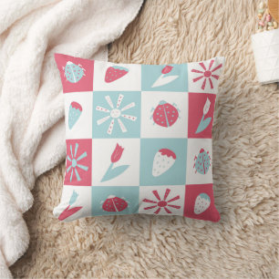 fun colourful pattern cushion