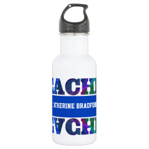 Fun Colourful Plaid Teacher's 532 Ml Water Bottle