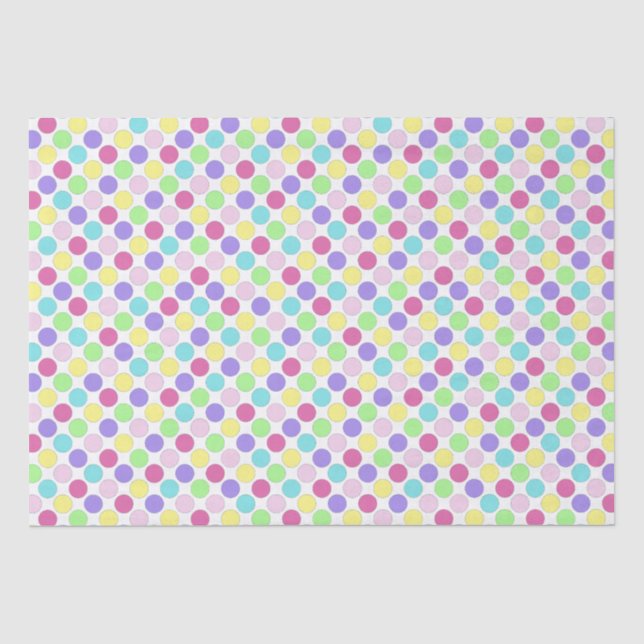 Fun Colourful Polka Dots Tissue Paper (Front)