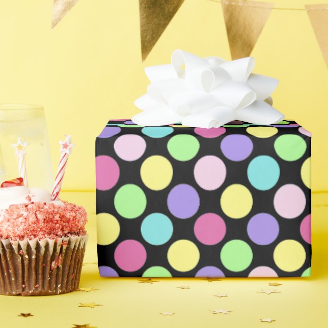Fun Colourful Polka Dots Wrapping Paper (Birthday Party)