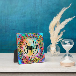 Fun Colourful Pretty Simplify Plaque