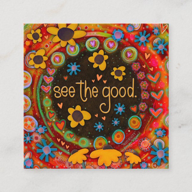 Fun Colourful See The Good Inspiring Kindness Card (Front)