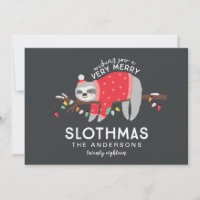 fun colourful sloth christmas