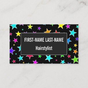 Fun, Colourful Stars Pattern Business Card