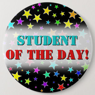 Fun, Colourful Stars Pattern Button