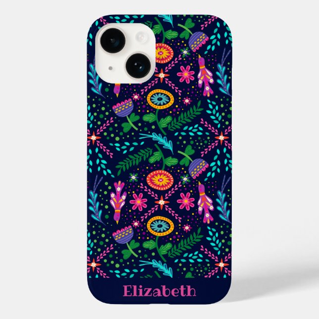 Fun Colourful Stylised Floral  iPhone / iPad case (Back)