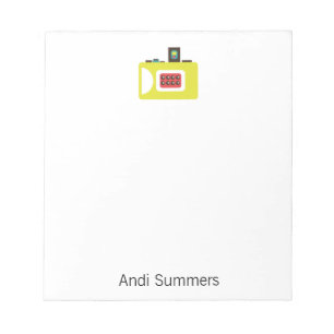 Fun Colourful Super S Camera Photographer Notepad