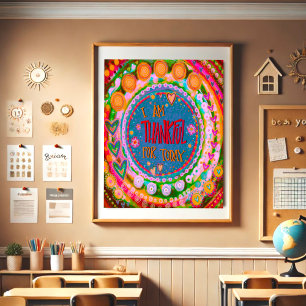 Fun Colourful Thankful for Today Inspirivity Poster